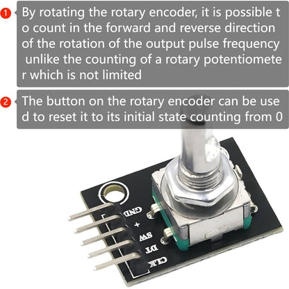 360 Degrees Rotary Encoder Module For Arduino Brick Sensor Switch Development Board KY-040 With Pins