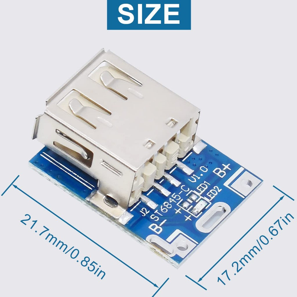 5v Power Supply Module Lithium Polymer Lithium Battery Charging Protector Board LED Display USB Charger For DIY Charger 134N3P Process Control Module