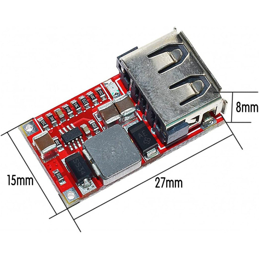 6-24V 24V 12V to 5V USB Step Down Module DC-DC Converter Phone Charger Car Power Supply Module Efficiency 97.5% Buck Module