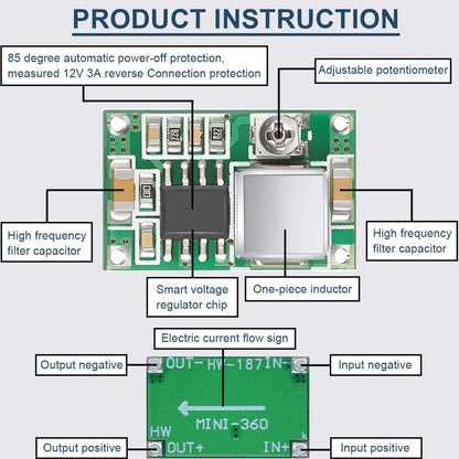 Mini 360 DC DC Buck Converter Step Down Module
