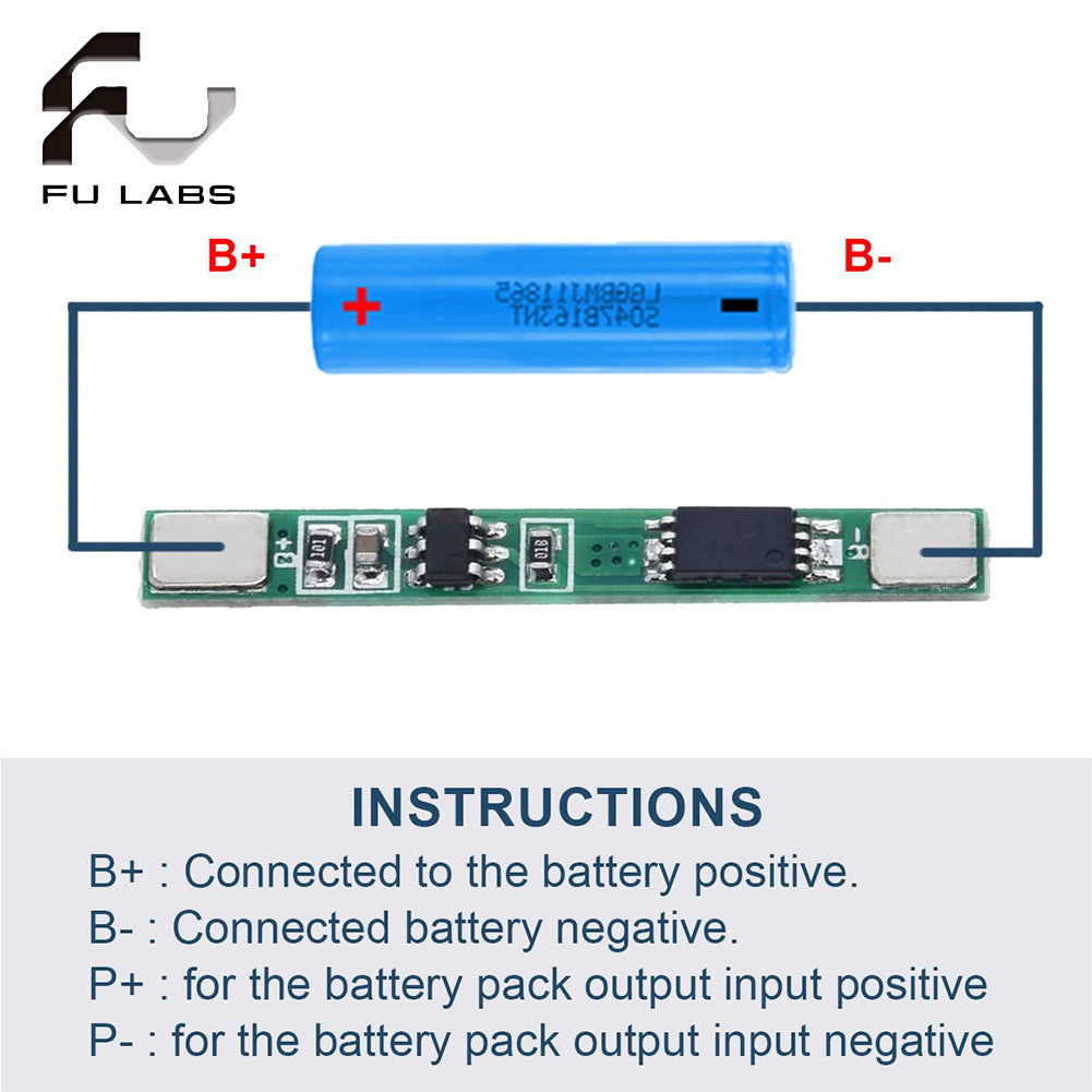 3.7V 3A li-ion BMS PCM battery protection board pcm for 18650 lithium ion li battery