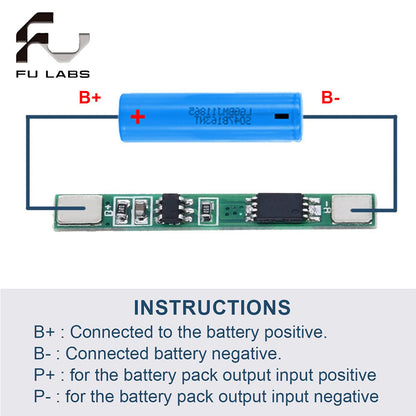 3.7V 3A li-ion BMS PCM battery protection board pcm for 18650 lithium ion li battery