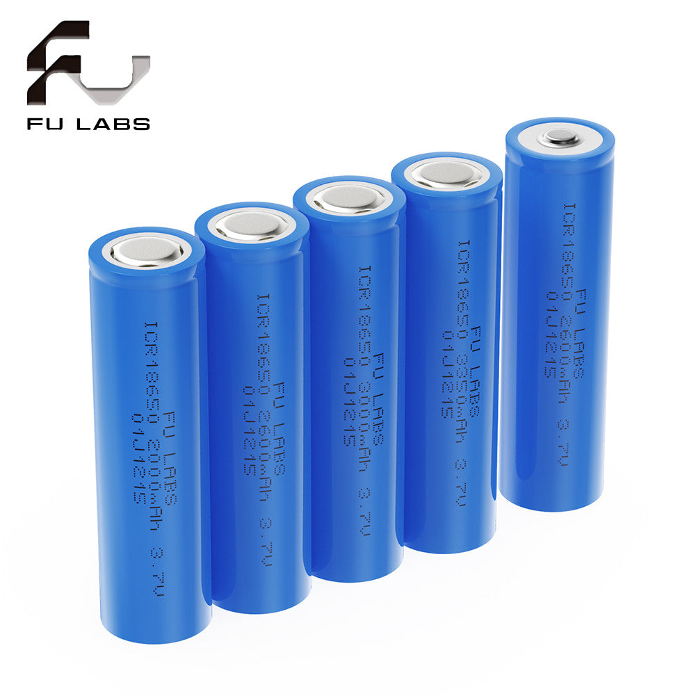 FU LABS 3.7V Lithium-ion 18650 Battery for Solar Electric Scooter Mini Fan Power Bank Flat Top/Button Top made by PKCELL