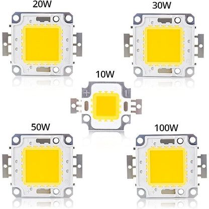 10W 20W 30W 50W 100W White/Warm white LED CHIP Integrated High Power Lamp Beads 24*44mil 32V-34V 3200K-6500K 600-3000MA