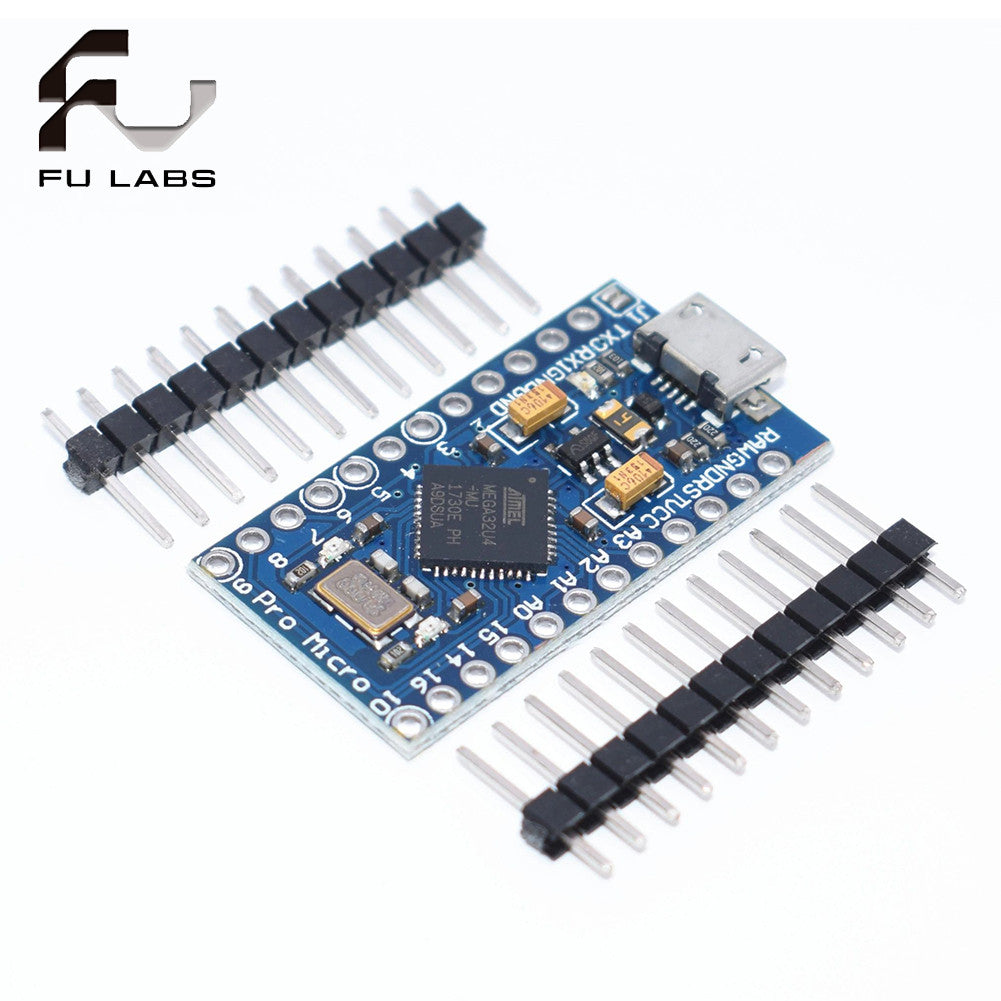 Pro Micro ATmega32U4 5V 16MHz Module with Dual Pin Headers – Fu-labs