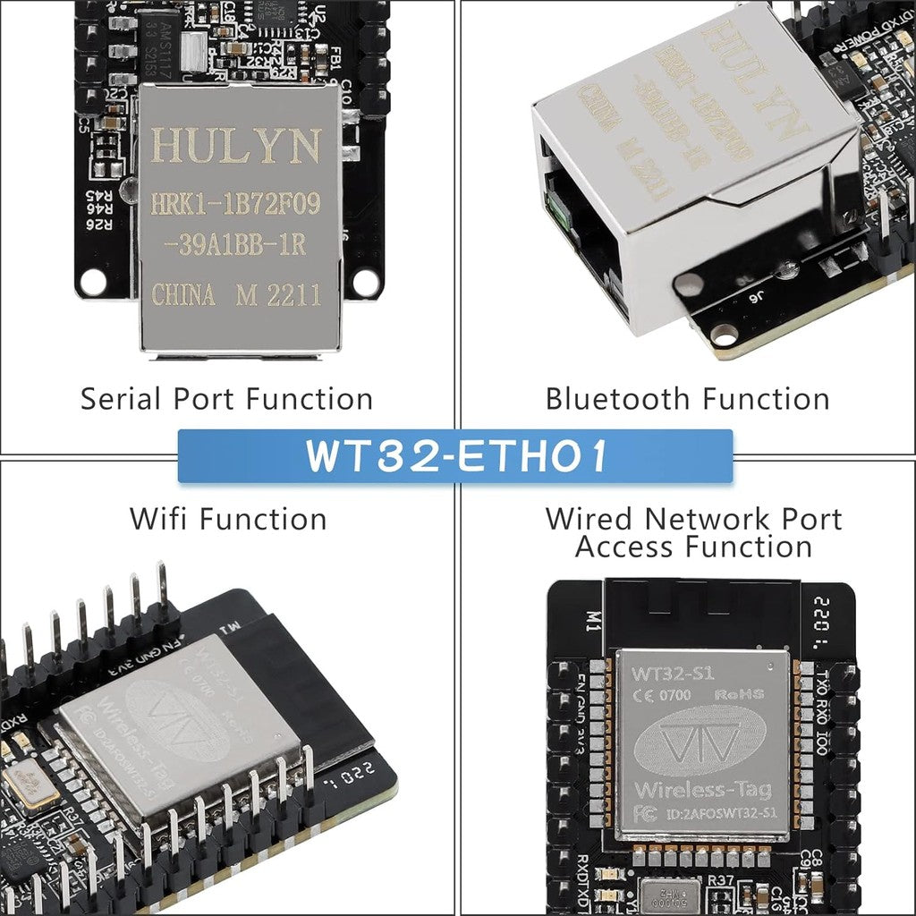 WT32-ETH01 Embedded Serial Port Networking Bluetooth-compatible Ethernet WIFI Combo Gateway MCU ESP32 Wireless Module WT32 ETH01