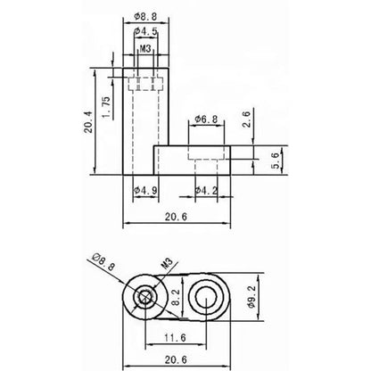 4Pcs/Set L Type PCB Mounting Feet with Screw
