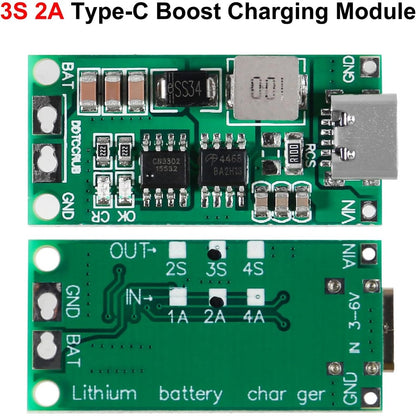 Multi-Cell 2S 3S 4S Type-C To 8.4V 12.6V 16.8V Step-Up Boost LiPo Polymer Li-Ion Charger 7.4V 11.1V 14.8V 18650 Lithium Battery