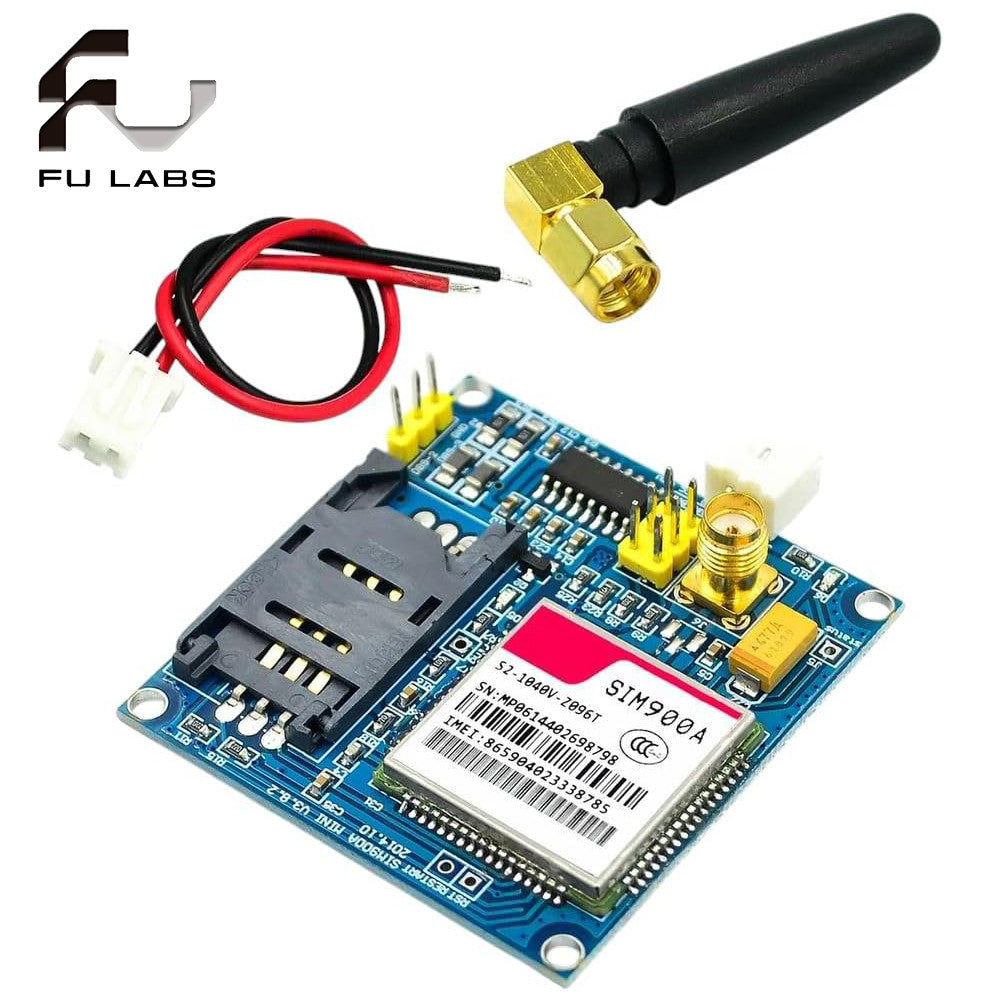 SIM900A/SIM900 Mini V4.0 GSM GPRS Wireless Module with Antenna – Fu-labs