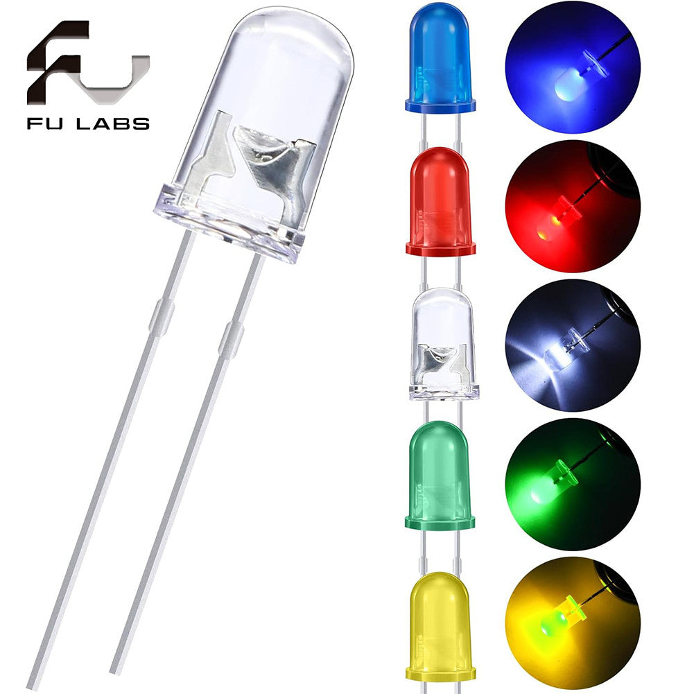 10pcs 5mm Luminous Diode led Light Beads Indicator Small Bulb F5 Color Second-Level Tube