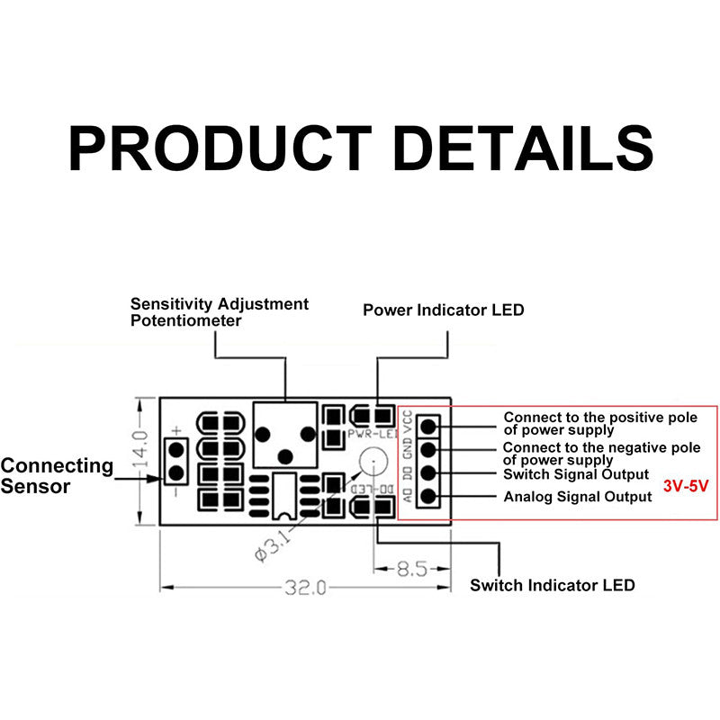 Raindrops Module Raindrop Detection Sensor Humidity Rain Weather Sensitivity Monitoring for Arduino