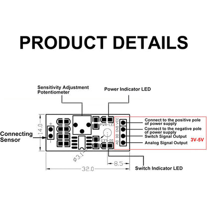 Raindrops Module Raindrop Detection Sensor Humidity Rain Weather Sensitivity Monitoring for Arduino