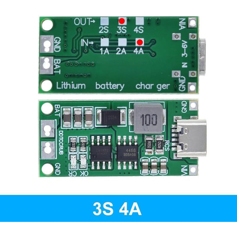 Multi-Cell 2S 3S 4S Type-C To 8.4V 12.6V 16.8V Step-Up Boost LiPo Polymer Li-Ion Charger 7.4V 11.1V 14.8V 18650 Lithium Battery