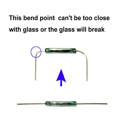 10pcs N/O Reed switch Magnetic Switch 2 * 14mm Normally Open Magnetic Induction switch