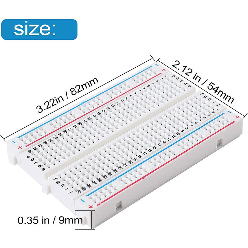 400 Holes Points Solderless 8.5CM X 5.5CM PCB Breadboard Mini Universal Test Protoboard DIY Prototype Bread Board Bus Test Circuit Board