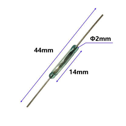 10pcs N/O Reed switch Magnetic Switch 2 * 14mm Normally Open Magnetic Induction switch