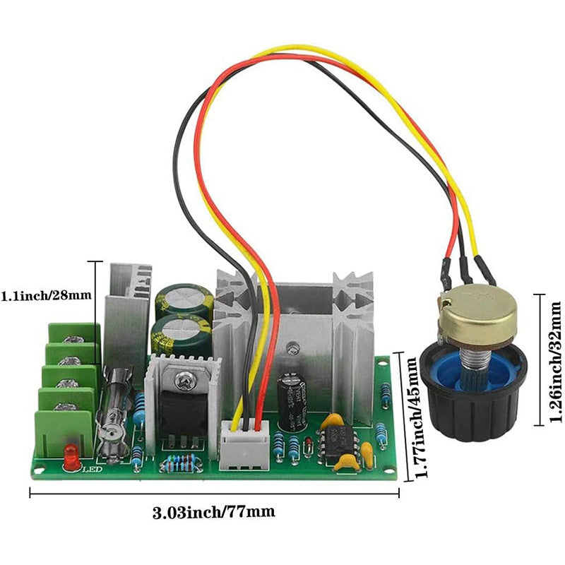 DC motor speed regulator 12V24V36V48V high-power drive module PWM controller 20A current regulator