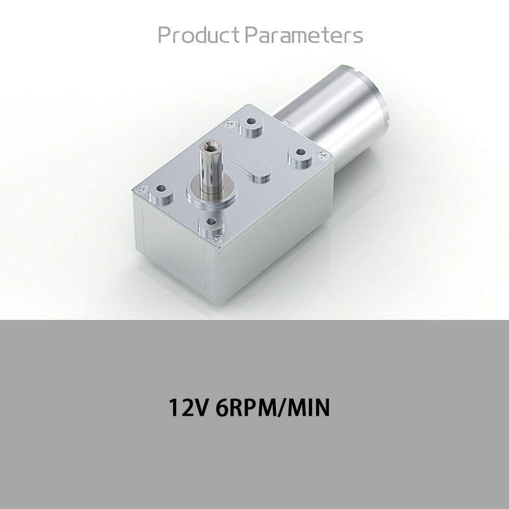 JGY370 DC Gear Motor 6RPM~150RPM 12V Single High Torque Speed Reducer Metal Worm Geared Box Motors Reversible Low Speed Worm