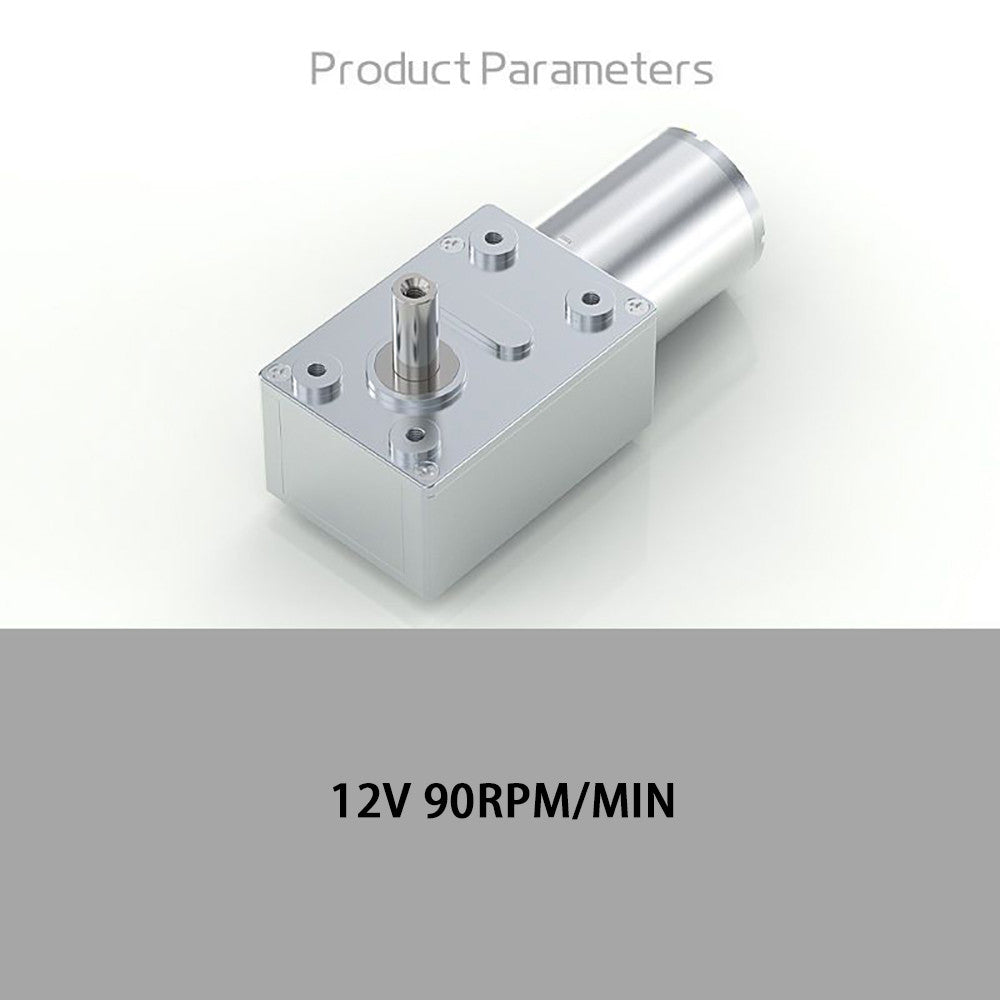 JGY370 DC Gear Motor 6RPM~150RPM 12V Single High Torque Speed Reducer Metal Worm Geared Box Motors Reversible Low Speed Worm