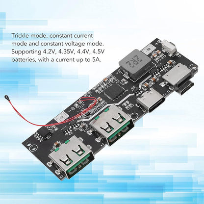 22.5W Power Bank 5-Port Bidirectional Fast Charging Mobile Power Module Circuit Board QC4.0+PD3.0
