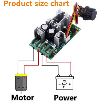 DC motor speed regulator 12V24V36V48V high-power drive module PWM controller 20A current regulator