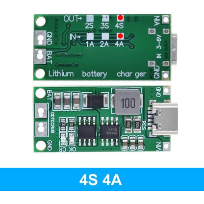 Multi-Cell 2S 3S 4S Type-C To 8.4V 12.6V 16.8V Step-Up Boost LiPo Polymer Li-Ion Charger 7.4V 11.1V 14.8V 18650 Lithium Battery