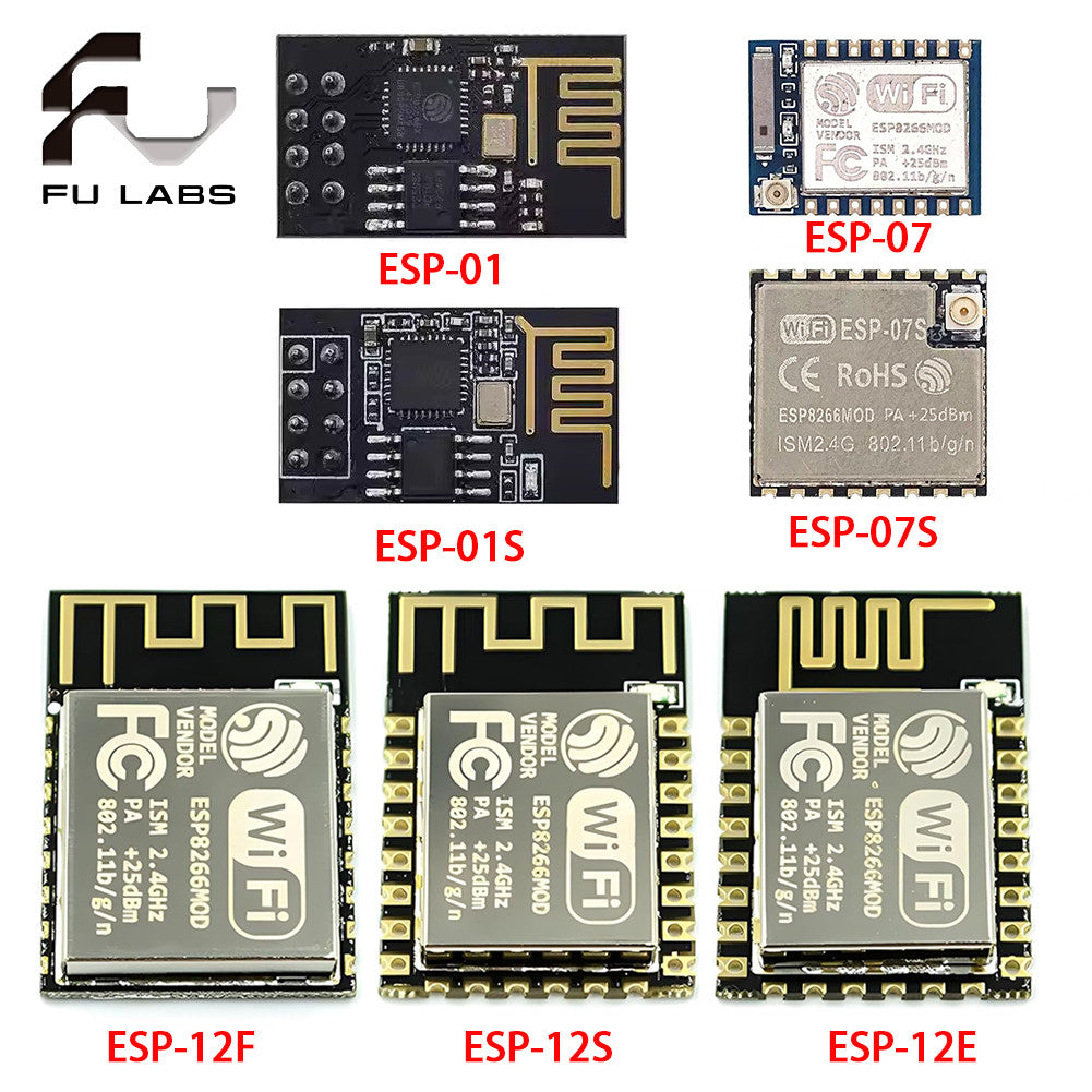 ESP8266 ESP-01 ESP-01S ESP-07 ESP-07S ESP-12 ESP-12E ESP-12F WIFI wireless module wireless transceiver