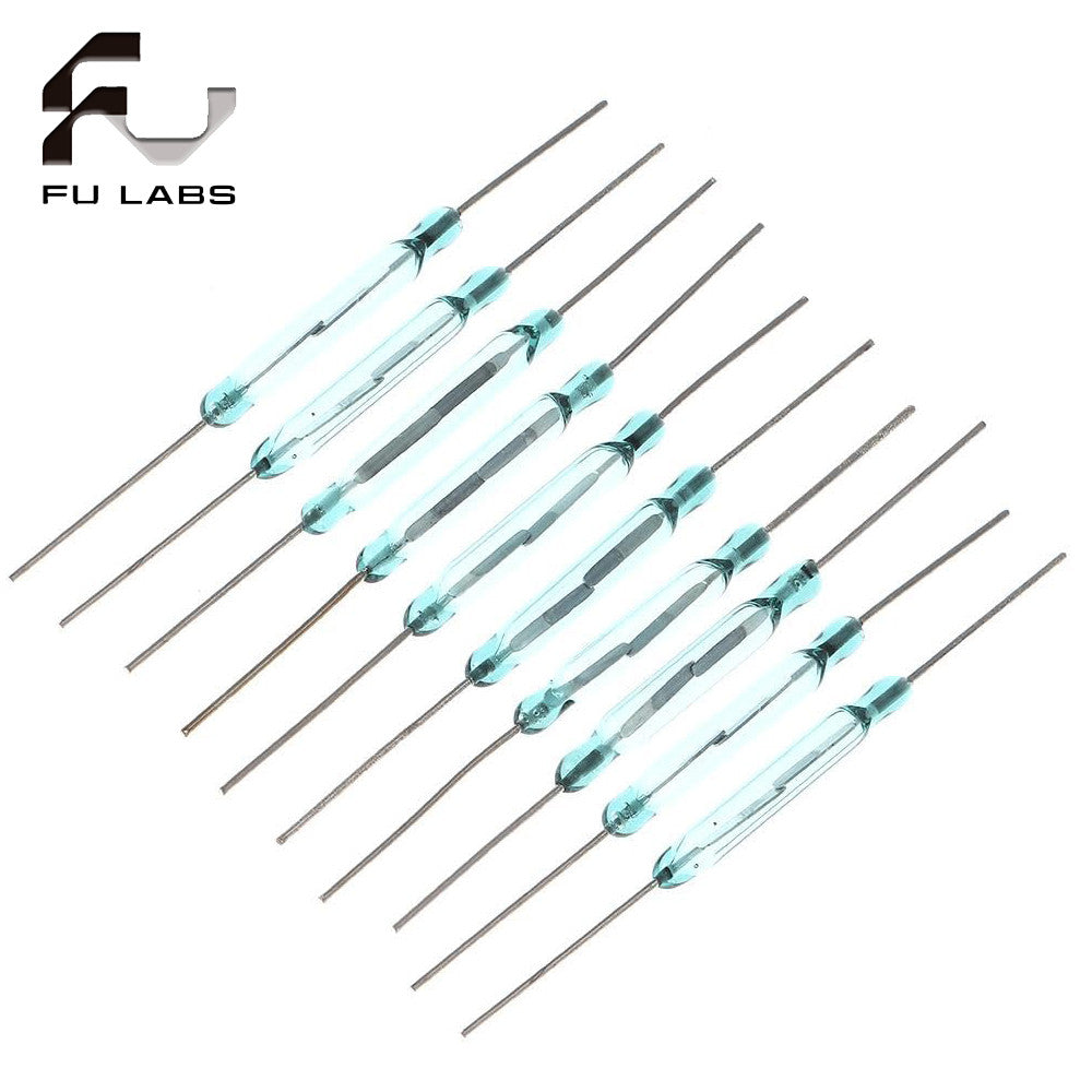 10pcs N/O Reed switch Magnetic Switch 2 * 14mm Normally Open Magnetic Induction switch