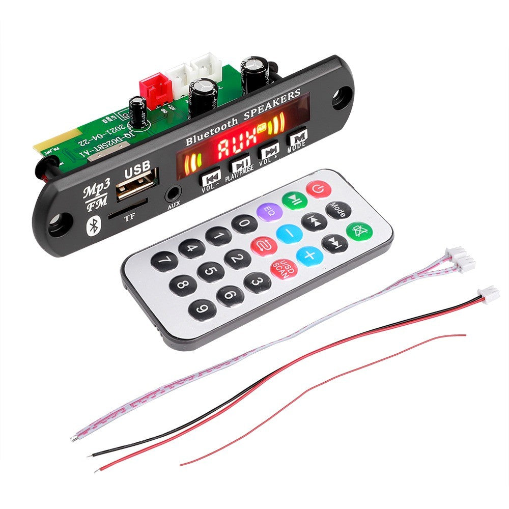 5V 12V Bluetooth 5.0 MP3 Player Decoder Board for car FM Radio TF USB 3.5mm AUX Module Receiver Audio Amplifier Board  With Remote Control