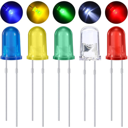 10pcs 5mm Luminous Diode led Light Beads Indicator Small Bulb F5 Color Second-Level Tube