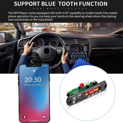 5V 12V Bluetooth 5.0 MP3 Player Decoder Board for car FM Radio TF USB 3.5mm AUX Module Receiver Audio Amplifier Board  With Remote Control