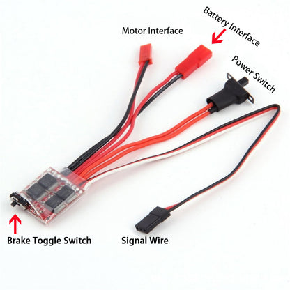 20A 30A 3-9.4V Brushed ESC RC Car Boat Electronic Motor Speed Controller w/ Brak