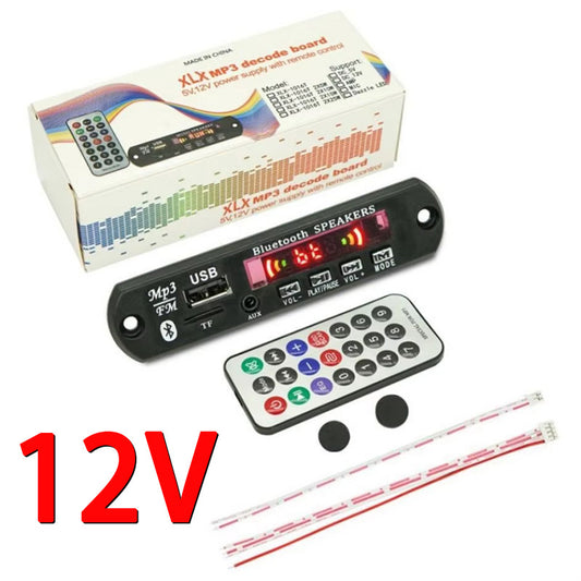 5V 12V Bluetooth 5.0 MP3 Player Decoder Board for car FM Radio TF USB 3.5mm AUX Module Receiver Audio Amplifier Board  With Remote Control