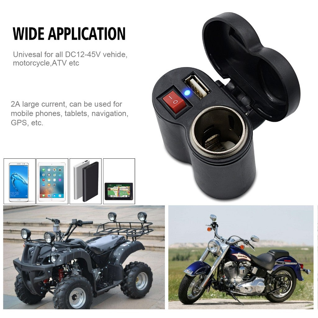 5V2A Small Motorcycle Telescope type Charger Waterproof USB Motor Charger