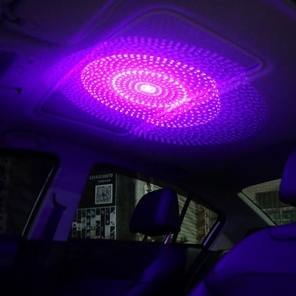 Universal USB LED Star Projector Neon Atmosphere Ambient Lamp Car Roof Interior Light Laser Red Purple Green