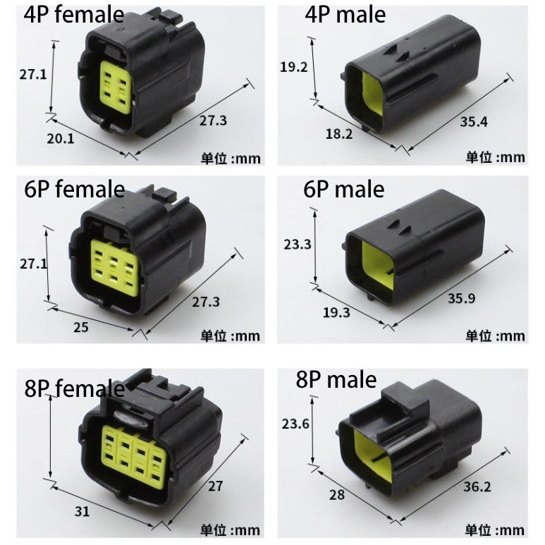 1/2/3/4/6/8/10/12/16Pin Denso Car Sealed Truck Socket Oxygen Sensor Plug Waterproof Electrical Connector Wire Harness With Cable