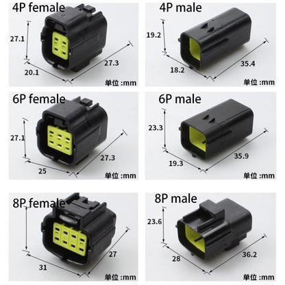1/2/3/4/6/8/10/12/16Pin Denso Car Sealed Truck Socket Oxygen Sensor Plug Waterproof Electrical Connector Wire Harness With Cable
