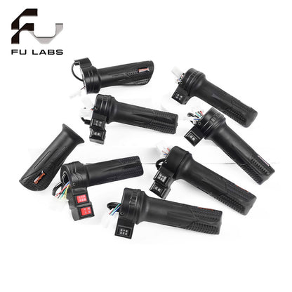 E-Bike Twist Throttle Universal Electric Scooter Parts Speed Handlebar Throttle 12V 24V Electric Twist Throttles 36V 48V Cycling Throttle Grip