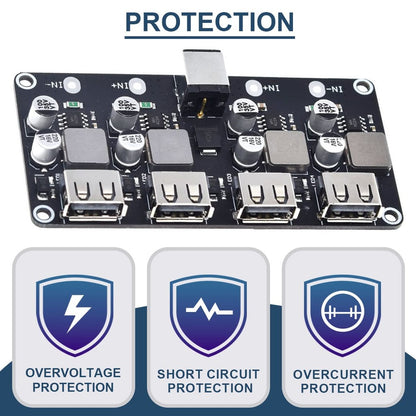 1/2/4Channel QC3.0 QC2.0 USB DC-DC Buck Converter Charging Step Down Module 6-32V 9V 12V 24V to Fast Quick Charger Circuit Board 5V