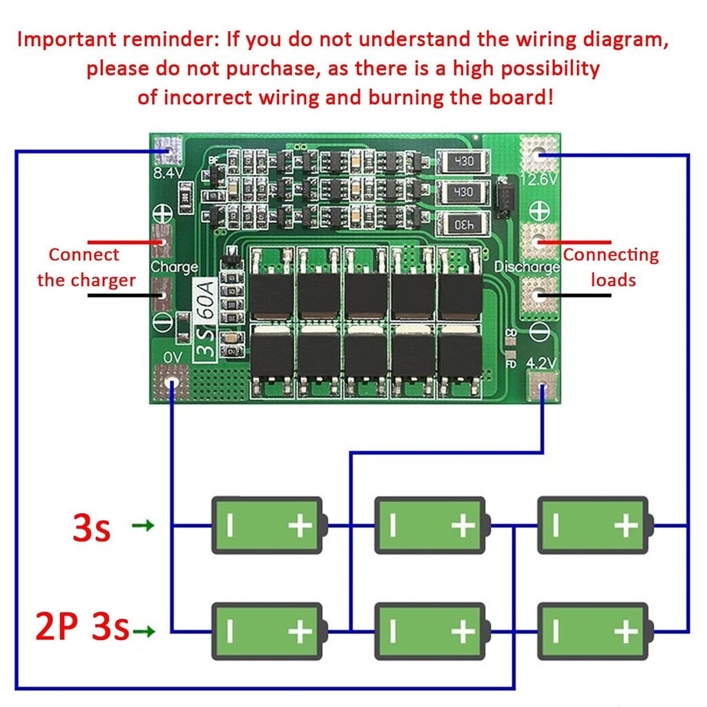 3S/4S 40A 60A Li-ion Lithium Battery Charger Protection Board 18650 BMS For Drill Motor 11.1V 12.6V/14.8V 16.8V Enhance/Balance