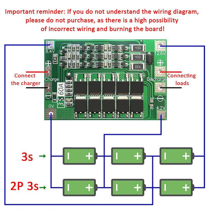 3S/4S 40A 60A Li-ion Lithium Battery Charger Protection Board 18650 BMS For Drill Motor 11.1V 12.6V/14.8V 16.8V Enhance/Balance
