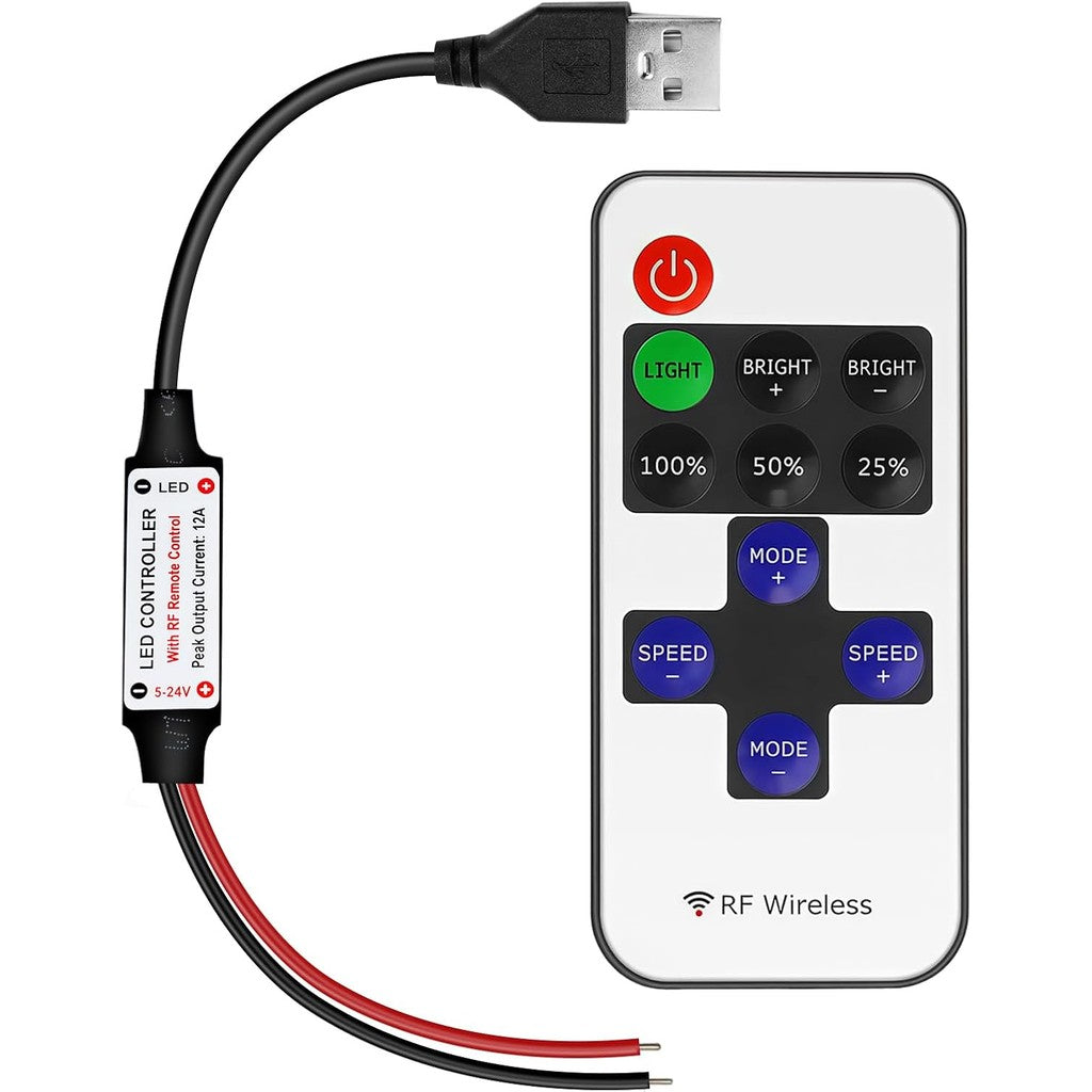 12V Rf Wireless Remote Switch Controller Dimmer For Mini Led Strip Light