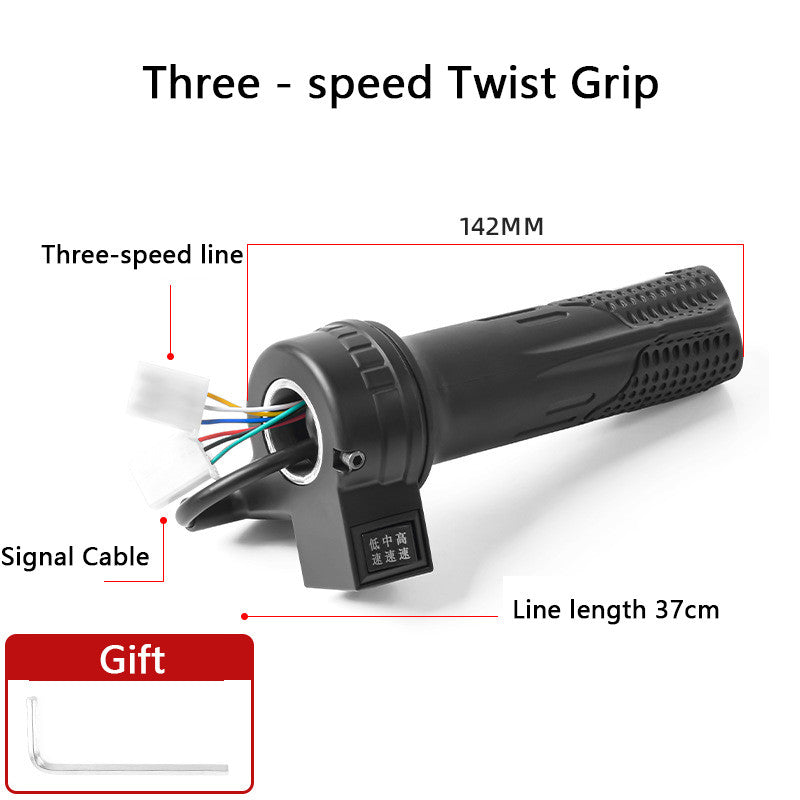 E-Bike Twist Throttle Universal Electric Scooter Parts Speed Handlebar Throttle 12V 24V Electric Twist Throttles 36V 48V Cycling Throttle Grip