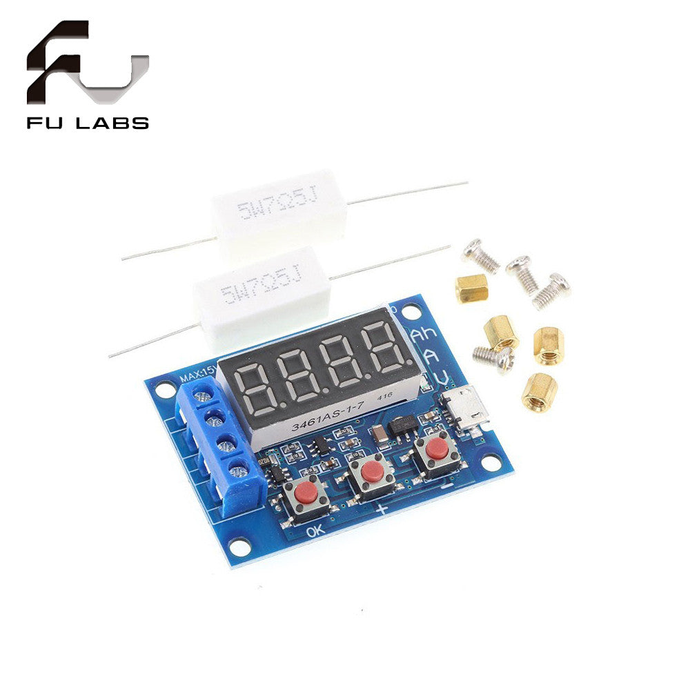 1pcs ZB2L3 Battery Tester LED Digital Display 18650 Lithium Battery Power Supply Test Resistance Lead-acid Capacity Discharge Meter