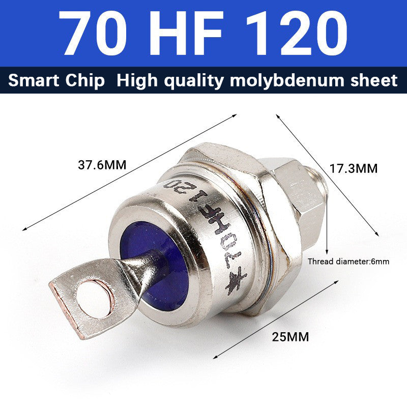 1 Pcs 70HF120 70A 1200V High Power Rectifier Metal Stud Type Rectifier Diodes Accessories