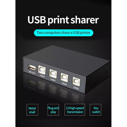 Mini 4 Ports 2Ports USB Printer Scanner Sharing Share Switch Splitter Box Hub