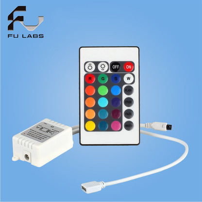 Fulabs 24 Key /44 Key LED Controller RGB Controller LED Lighting Controller Infrared Remote Control Dimmer 6A para sa RGB 3528 5050 SMD3528/2835/5630/3014 RGB LED Strip Controller