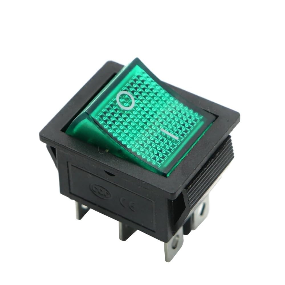 2 Position Red/Green Light Rocker Switch 16A/250V KCD4-20 4 Pin 6 pin ON/OFF Toggle Switches