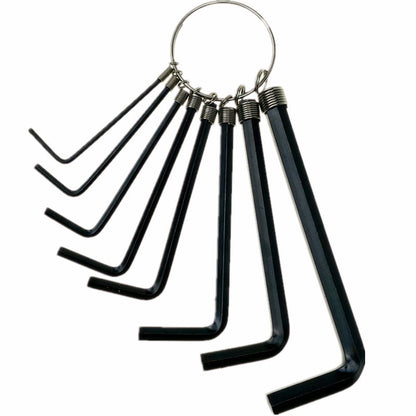 Fulabs 10PCS Hex Key Set On Ring Allen Wrench (1.5,2,2.5,3,4,5,5.5,6,8,10mm) 10 in 1 kit