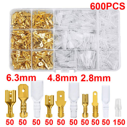 Box Insulated Male Female Wire Connector 4/4.8/6.3mm Electrical Crimp Terminals Termin Connectors